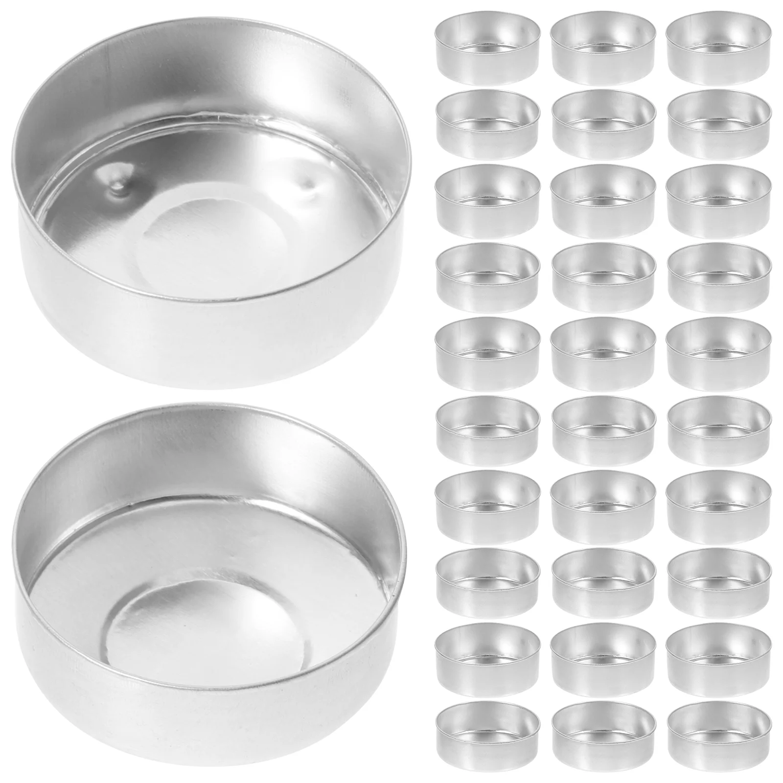 

100 Pcs DIY Cups Dining Room Decor Table Empty Tealight Tins Desk Topper Base Household Dining Table Decor