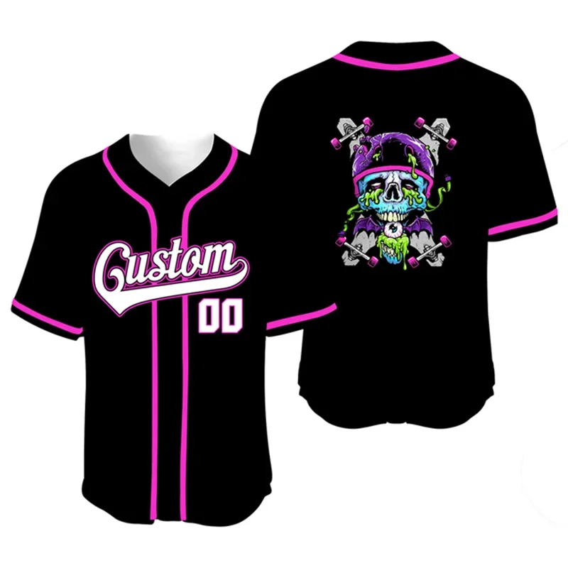 Мужская Летняя Бейсбольная Футболка с индивидуальным рисунком и номером модная