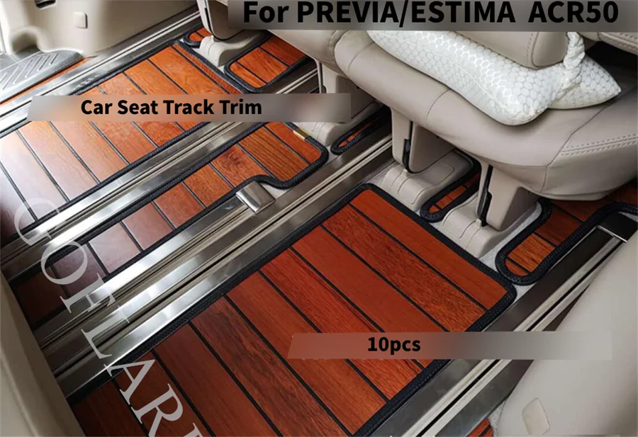 

Car stying Track Trim Seat Slide Highlight Strip for Toyota Previa Estima ACR50 Interior Modification stainless Accessories