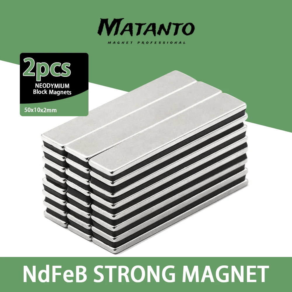 2/5/10/20/50PCS 50x10x2mm Thin Block Strong Rare Earth Magnet With 3M Tape 50*10*2 Rectangular Neodymium Magnets Sheet 50x10x2 |
