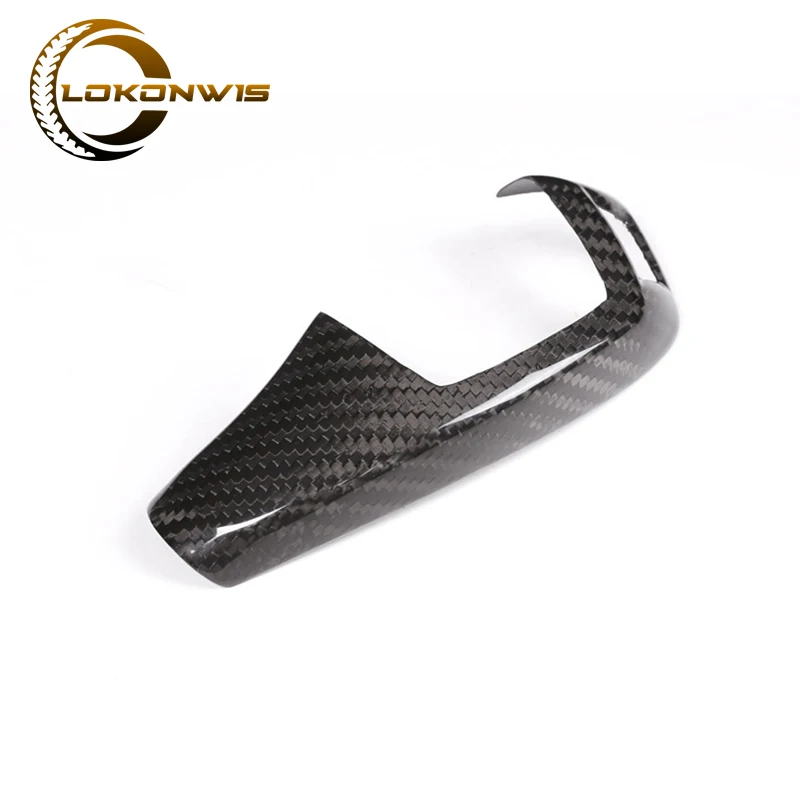 

Car Real Carbon Fiber Gear Lever Handle Head Cover Sticker For BMW 5 Series X5 X6 E60 E70 E71 Interior Styling Accessories