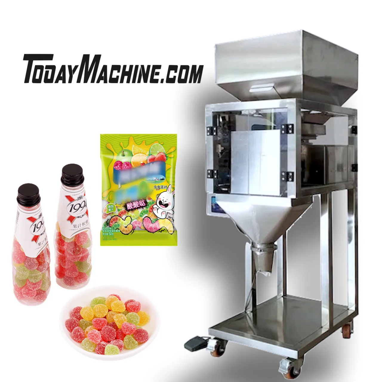 

Spice And Small Granule Food Nuts Beans Sugar 4 Head Linear Weigher For Filling Machine