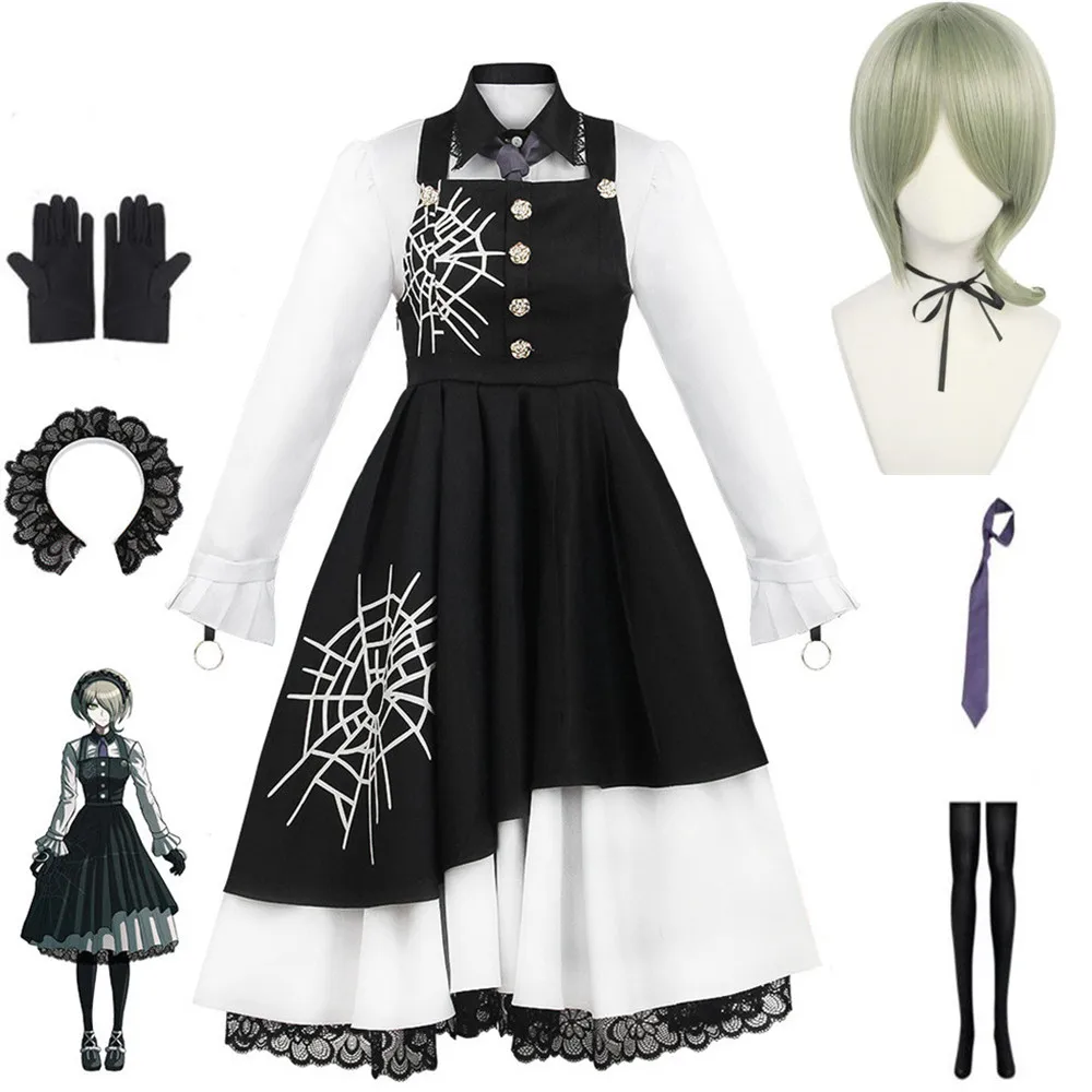 

Anime New Danganronpa V3 Tojo Kirumi Cosplay Costume Wigs Uniform Maid Outfit Clothes Halloween Carnival