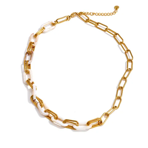 Yhpup золотое ожерелье из нержавеющей стали