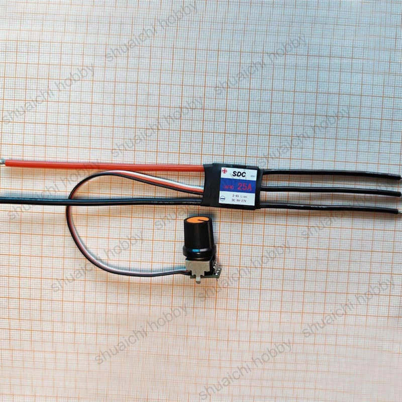 1 шт. DC 6 В-27 В 2S-6S односторонний ESC 18A/22A/25A электронный регулятор скорости