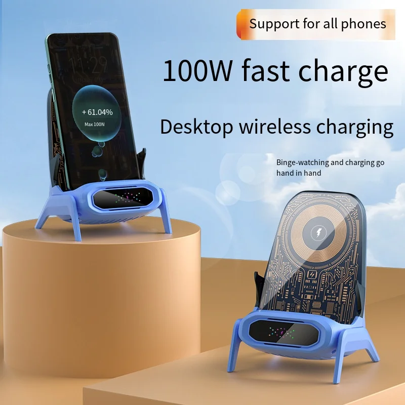 

Wireless Charger Stand Fast Charging Dock Station for iPhone 14 13 12 11 Pro Max Samsung Supports all phones wireless charger