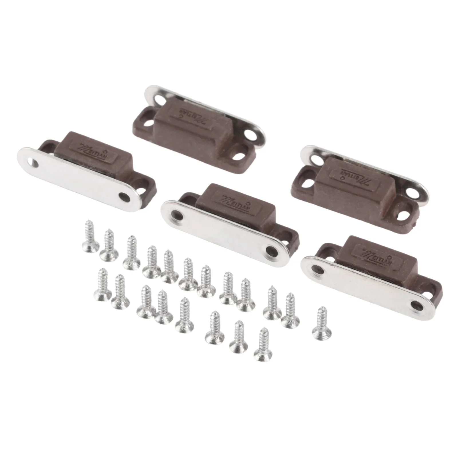 

5 шт./лот, магнитные защелки с винтами, маленькая металлическая дверца шкафа, предотвращающая защиту 27 мм x 10 мм, белая/коричневая мини-пробка