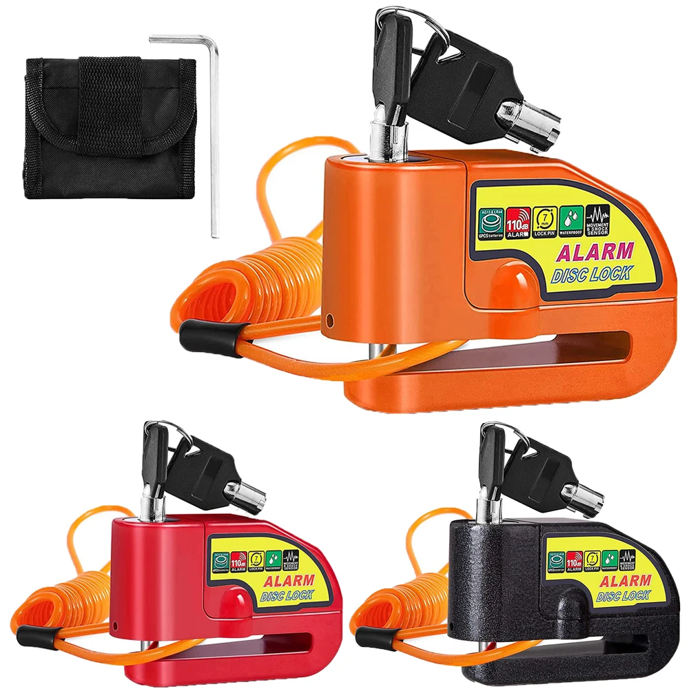 

Противоугонная сигнализация для мотоцикла, велосипеда, велосипеда, замок из алюминиевого сплава, замок для мотоцикла, водонепроницаемый замок