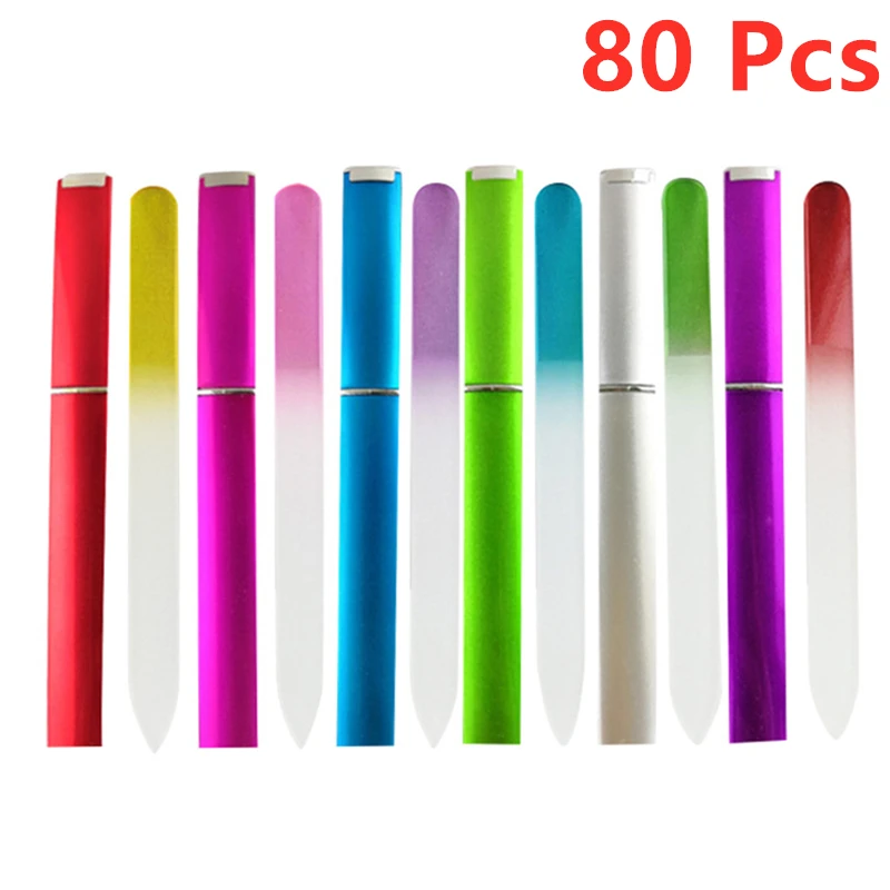 

Стеклянные пилки для ногтей в новом стиле, двухсторонние пилки для ногтей с гравировкой для натуральных ногтей для женщин, инструмент для ногтей