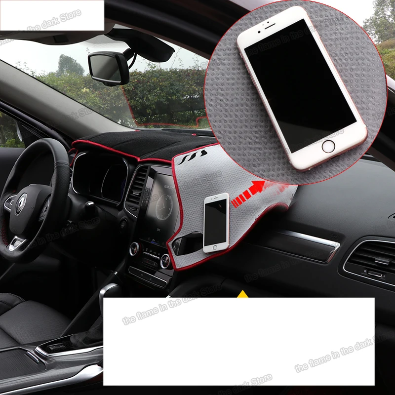 polyester car dashboard non slip carpet anti Reflective pad for renault koleos 2016 2017 2018 2019 2020 2021 Samsung QM6 2022 | Автомобили