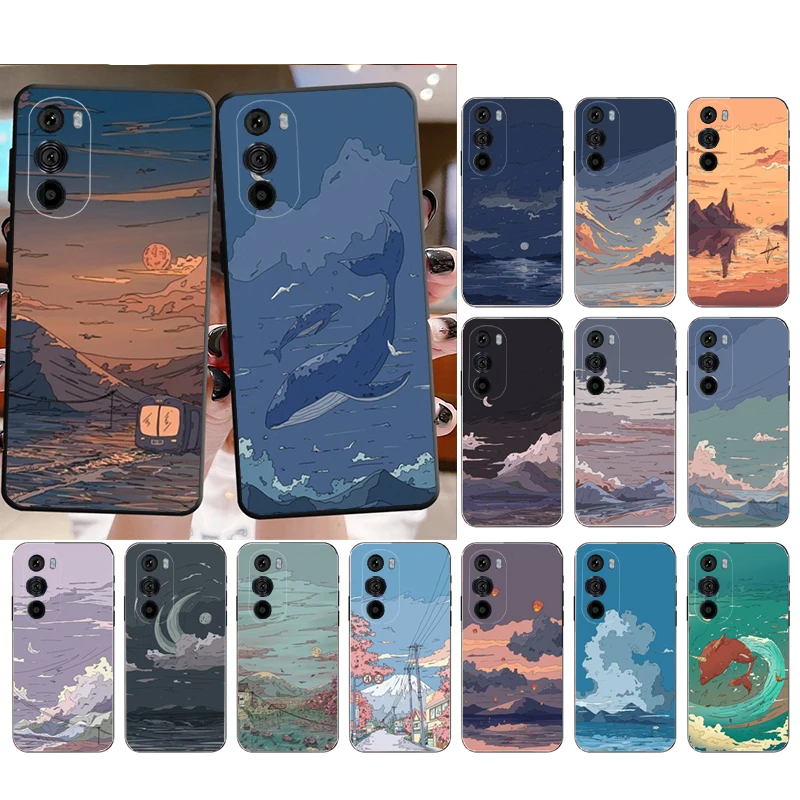 

Scenery Sky Moon Landscape Case for Moto E22i E32 E32S E13 E40 E30 E20 Edge X30 20 Lite 20Pro 30Neo Ultra Fusion E7Power E7Plus