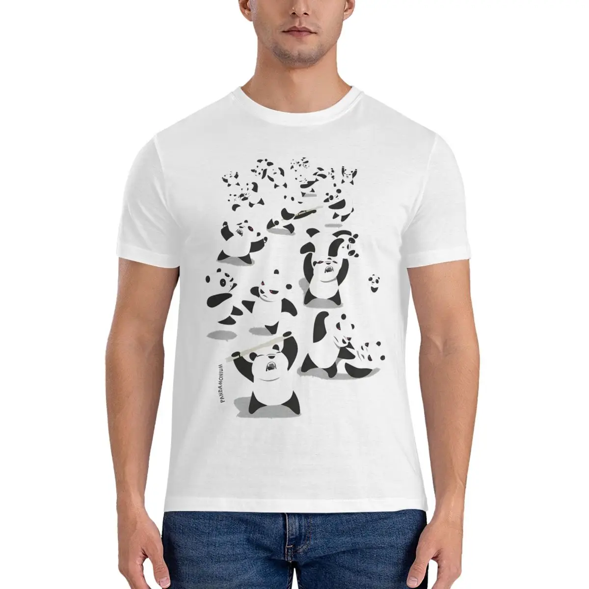 Футболка мужская из чистого хлопка с круглым вырезом и коротким рукавом