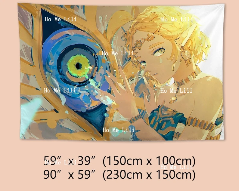 Аниме настенный гобелен Zelda Tears Of The Kingdom настенное искусство украшения для дома