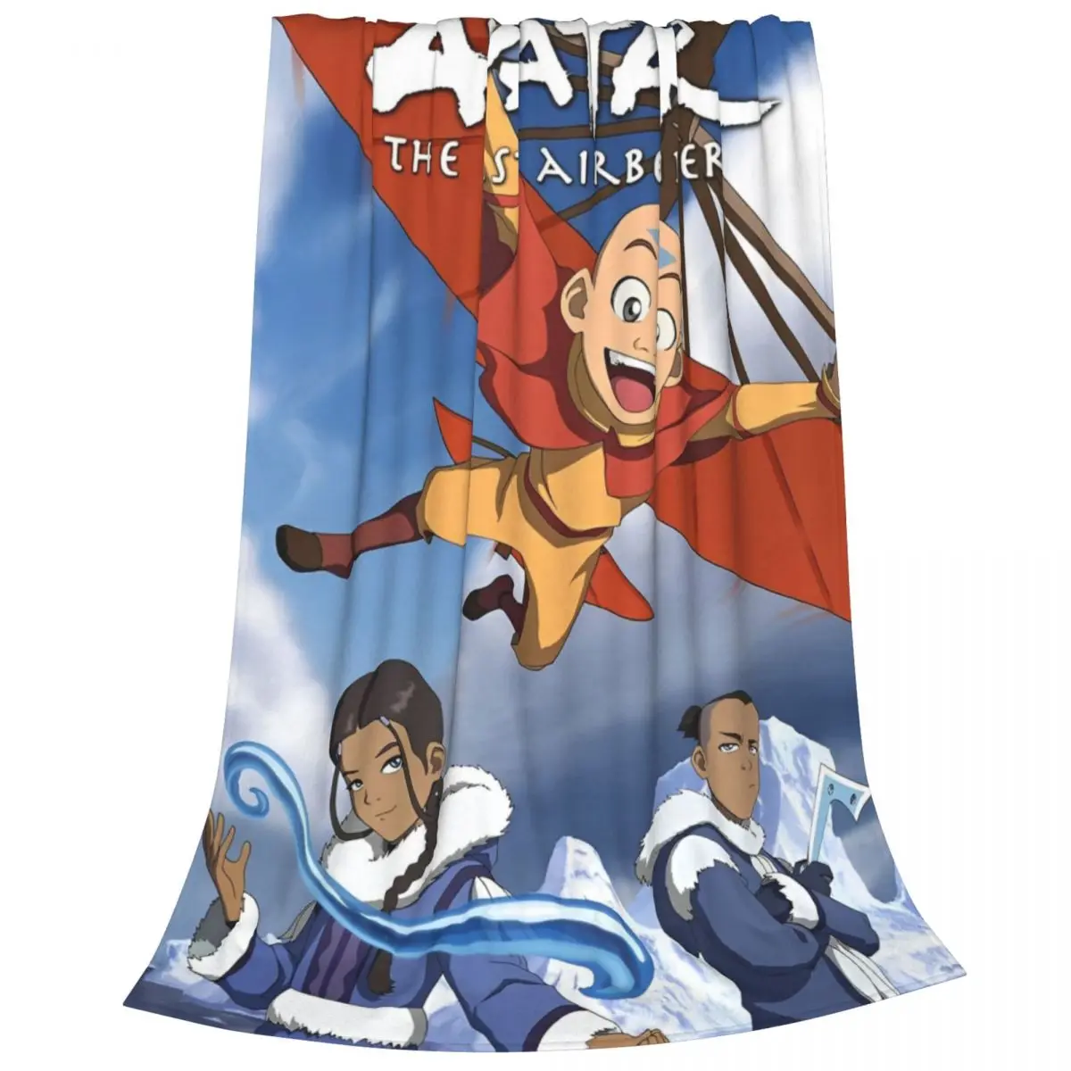 Легендарное вязаное одеяло Аватар Повелитель воздуха плюшевое для путешествий в