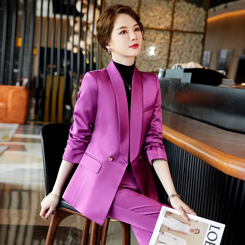 IZICFLY New Style Autumn Spring Korean Suits For Women Two Piece Outfits  Slim Office Business Blazer Sets With Pant Work Wear