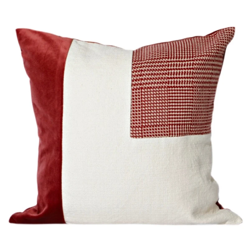 Рождественский красный бархатный чехол для дивана декоративная подушка дома