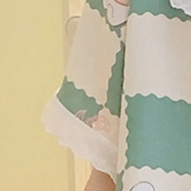 Women's Summer Pajama Dressing Gown Half Sleeve Leisure Ventilation Doll Collar 100% Viscose One Size Princess Girls Nightgown