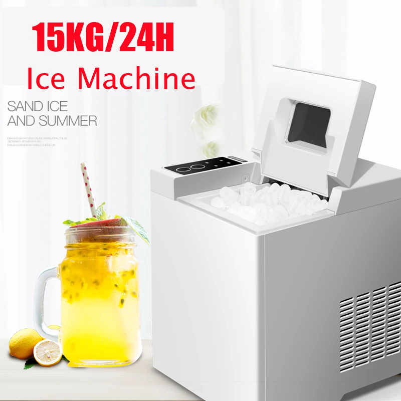 

15KG/24H Ice Maker Bullet Ice Home Electric Ice Machine Round Ice Making Machine Big Bar Coffee Teamilk Shop Ice Maker