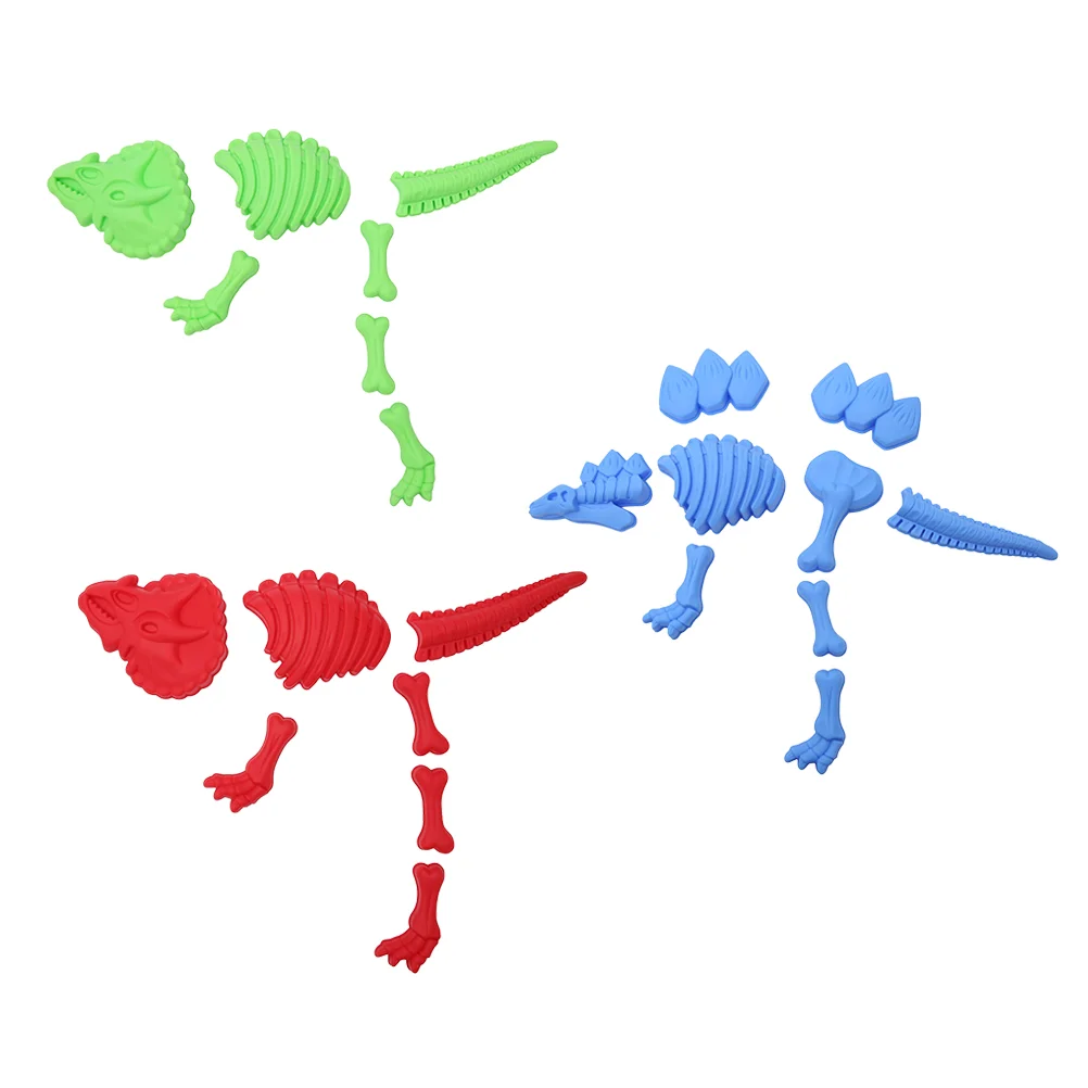 

3pcs Dinosaur Sand Mold Plastic Beach Sand Toy Summer Kids Dinosaur Beach Molds
