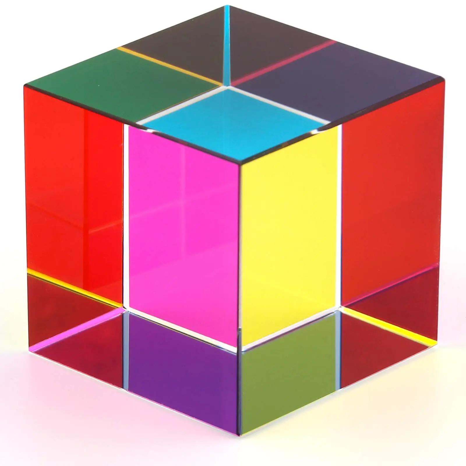 

Cube Prism Science Optical Color Experiment Toys Color Three Primary 40mm (1.57 Inches) Colors Popular Home Color Neocubes Toy