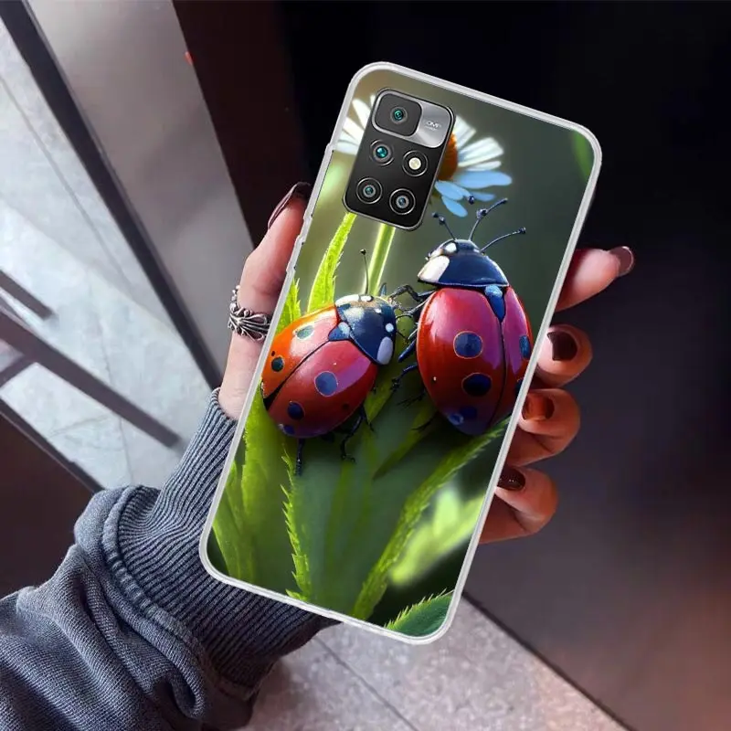 Чехол для телефона Божья коровка с семью звездами и насекомыми Xiaomi Redmi 12C 12 10A 10C 10X