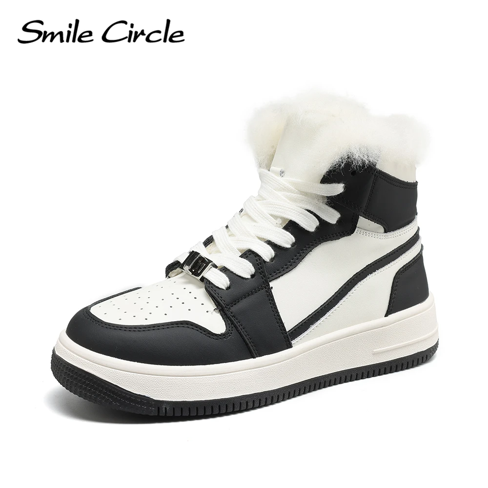 Кроссовки женские обувь зима женщины зимние высокие кроссовки из натуральной