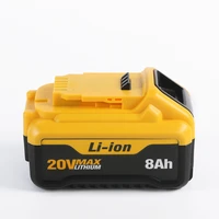 new 20v 8 0ah lithium ion battery akku for dewalt 20 volt max cordless power tools drills hammers for dcb206 dcb208 dcb210