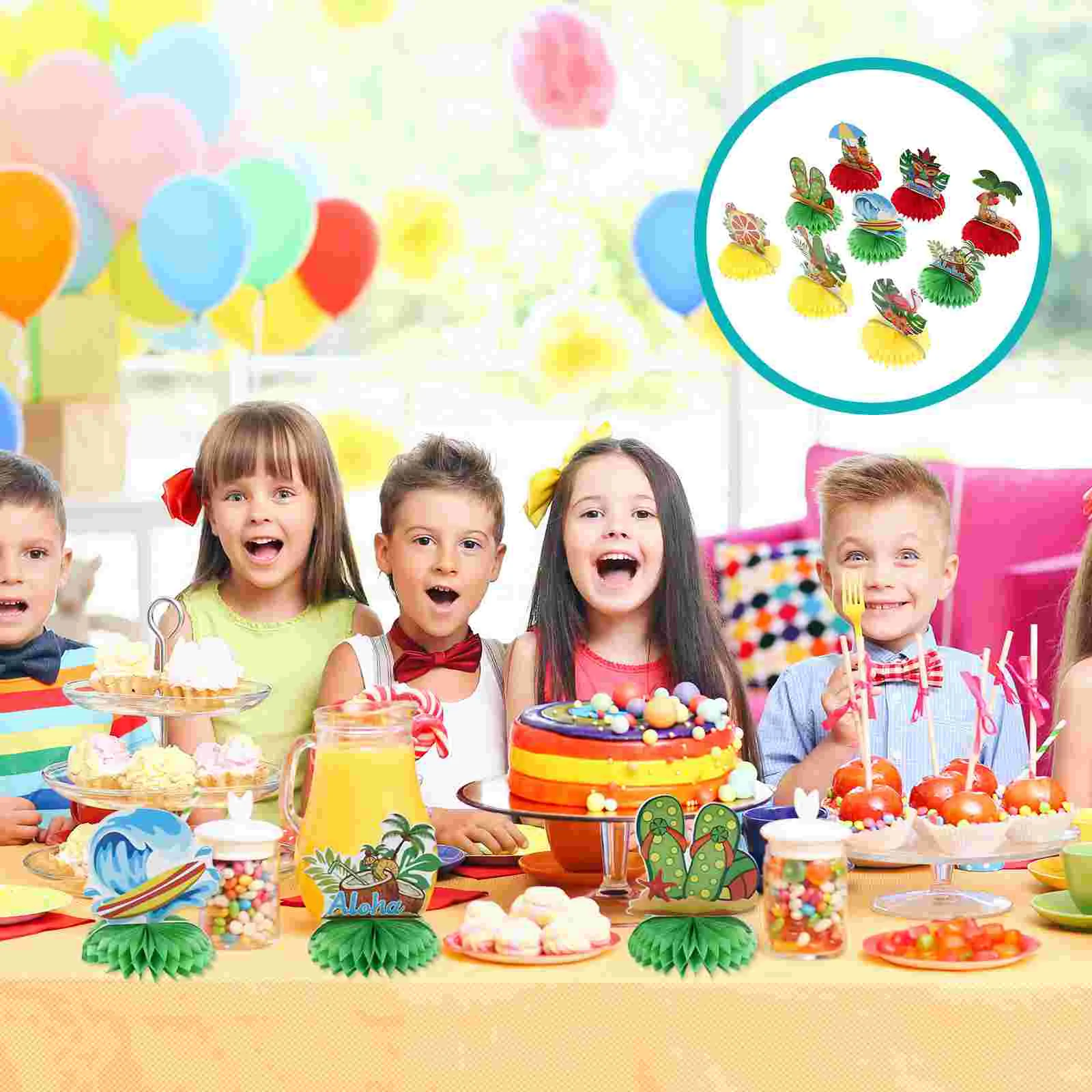 

1 Set of Hawaii Honeycomb Ornaments Creative Paper Hawaii Party Decoration Party Favors