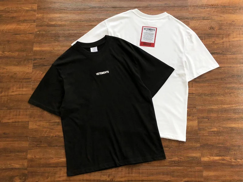 

New Oversized Vetements T Shirt Men Women Couple Tee Inside Tags y2k