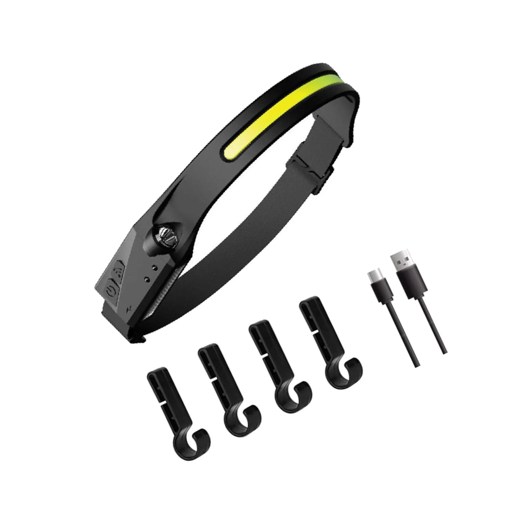 

COB Headlamp 5+3 Modes Work Light Head Band Light for Hunting Camping Hiking