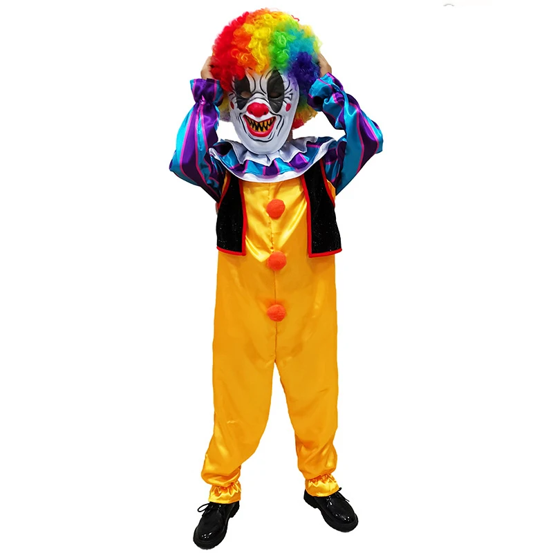 Карнавальные детские забавные костюмы клоуна костюм на Хэллоуин для мальчиков и