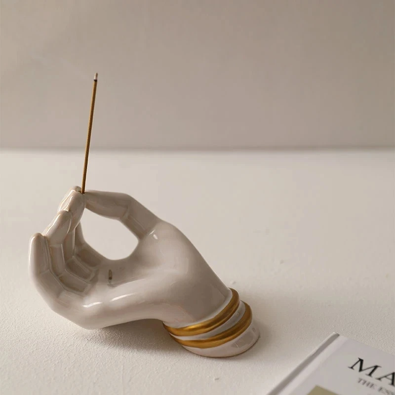 Креативный керамический держатель для благовоний с трехмерной ладонью