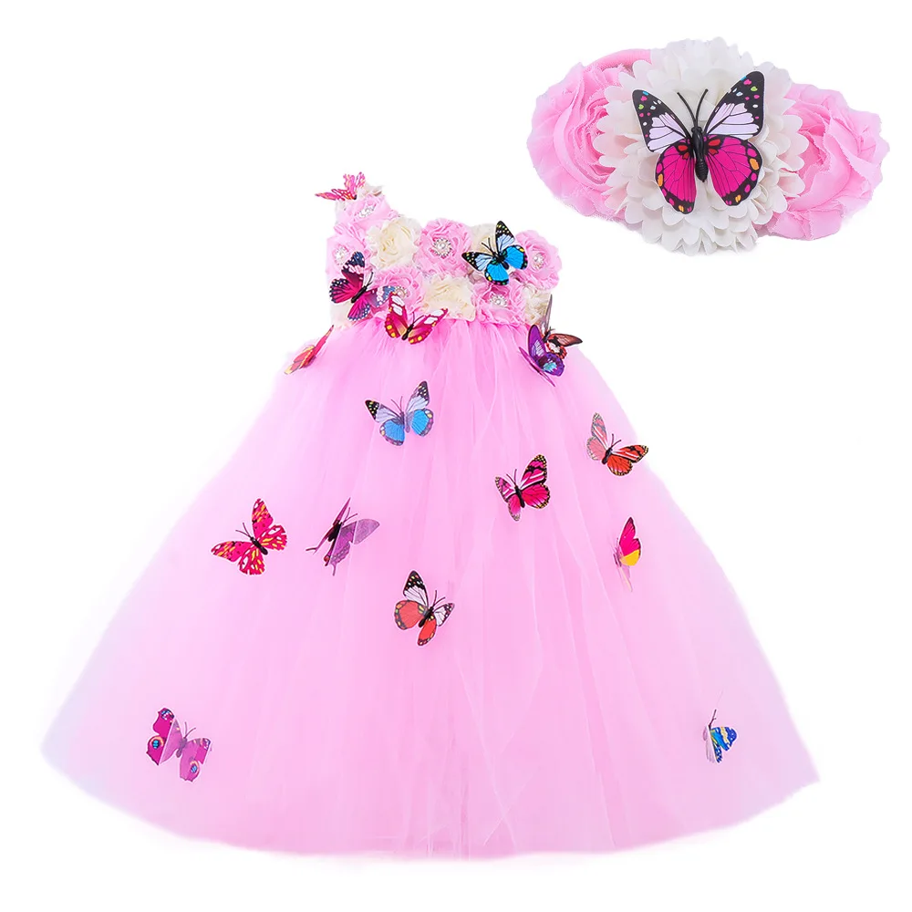 

Girls Skirts Fairy Dress Butterfly Costume Cosplay Halloween Princess Kids Dresses Tutu Ball Gown For Children Birthday Party