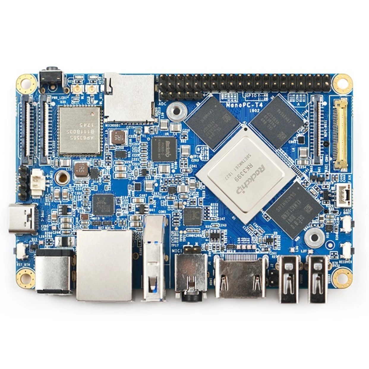 

FriendlyElec ARM board RK3399 4GB RAM NanoPC T4 RK3399 with MIPI-CSI MIPI-DSI EDP Interface Mali-T860 GPU Development Boards