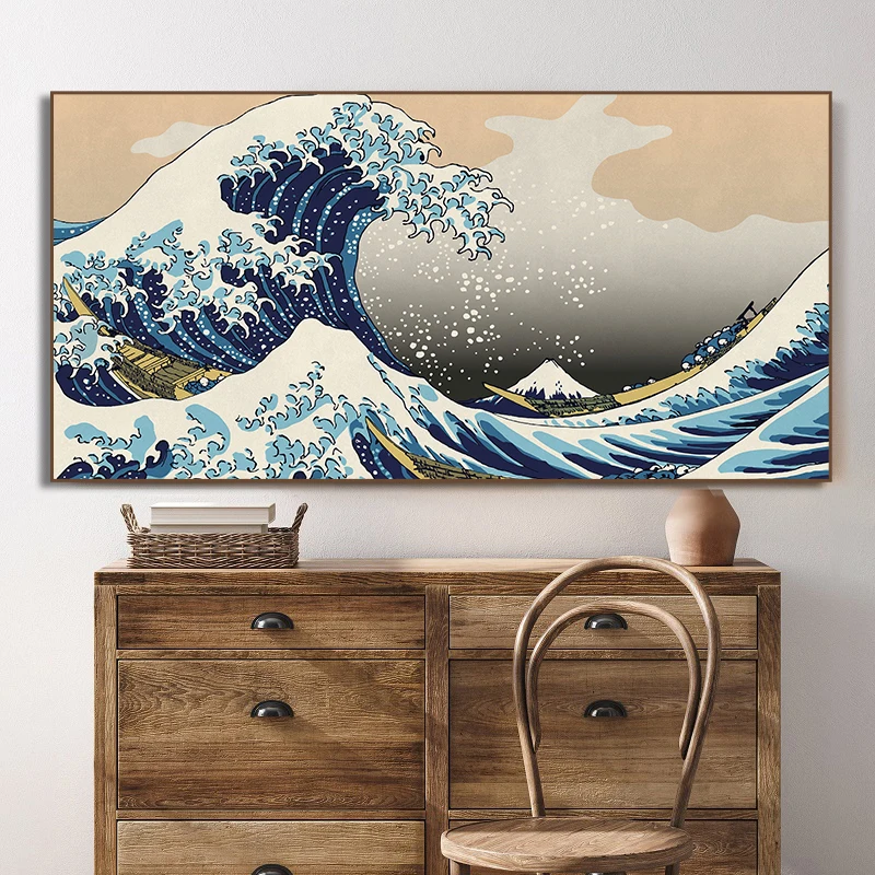 

Плакат "Большая волна" Hokusai на холсте