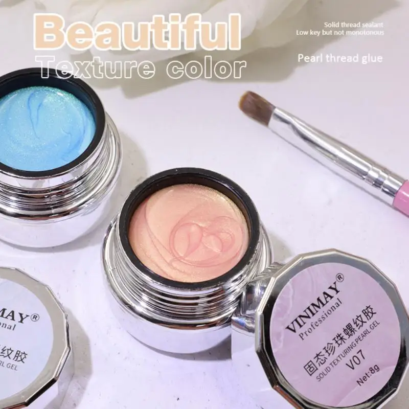 

_ Твердый Гель-лак, жемчужная оболочка, нитка, клей, искусство ногтей, роспись своими руками, рисование, инструмент для маникюра VINIAMY