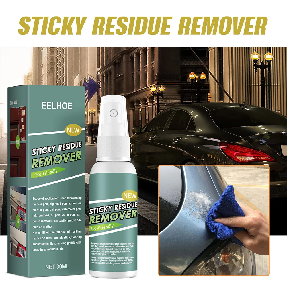 

Sticker Remover Sticky Residue Glue Removal Car Glass Label Cleaner Spray Car High Quality Glass Cleaner