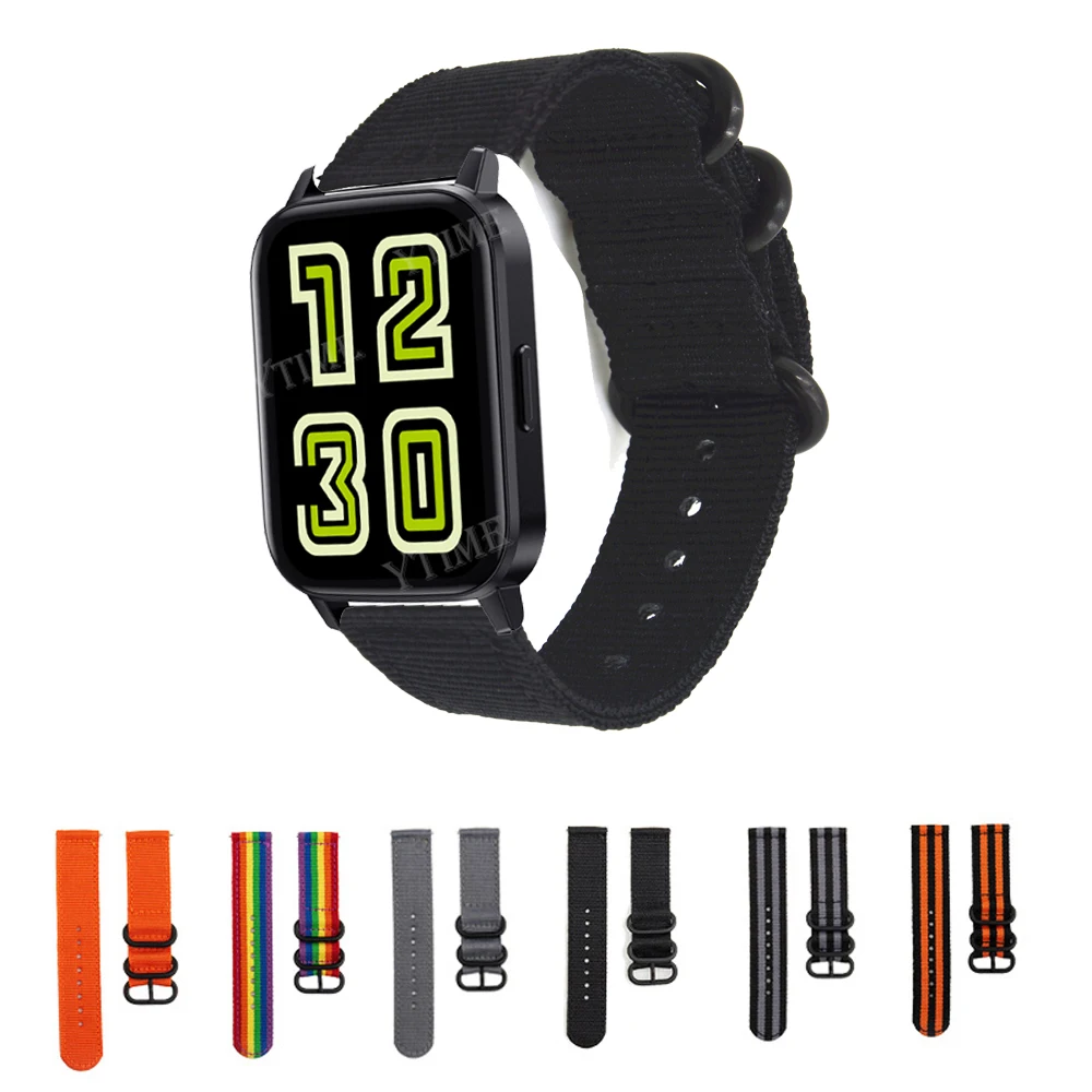 

Ремешок для спортивных смарт-часов Realme Techlife DIZO Watch 2, аксессуары, нейлоновый холщовый браслет для наручных часов DIZO Watch R D Talk