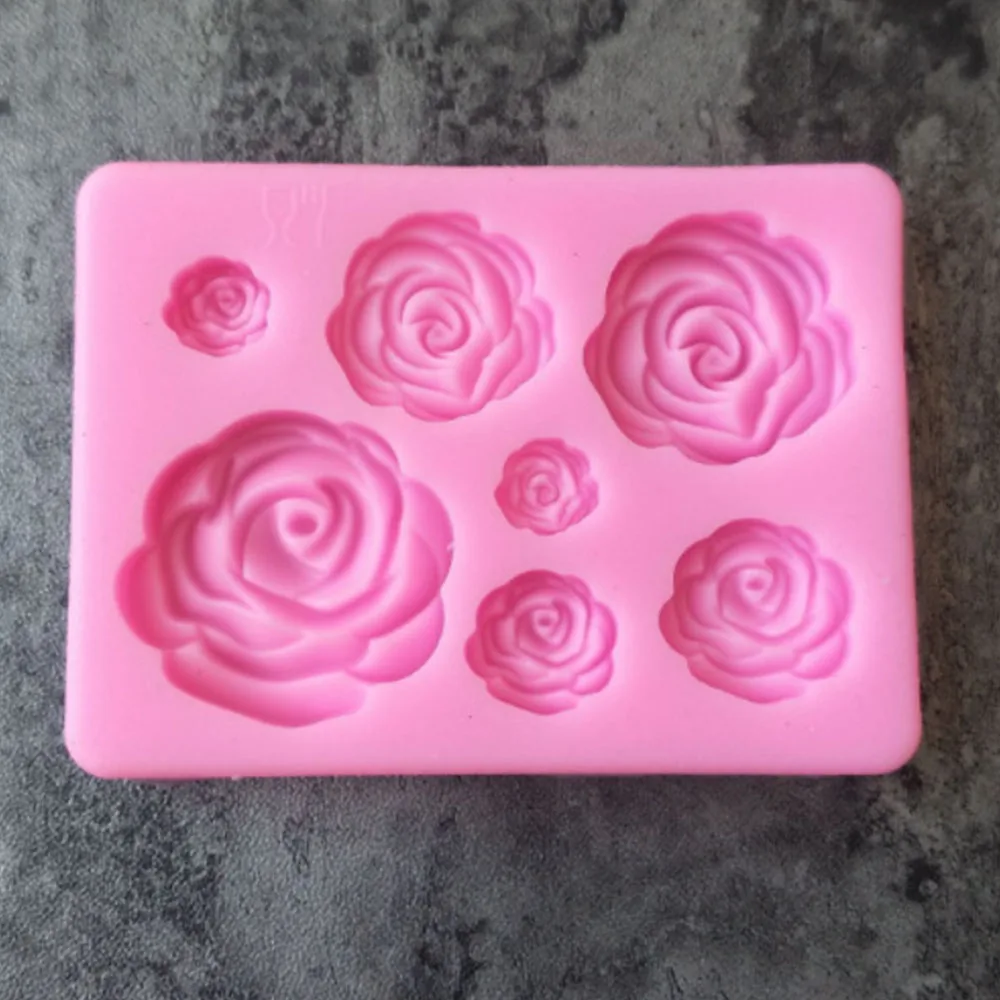 3D Звездный Лук Роза Дизайн Силиконовая Форма Помадка Шоколадный Кекс DIY Глиняная