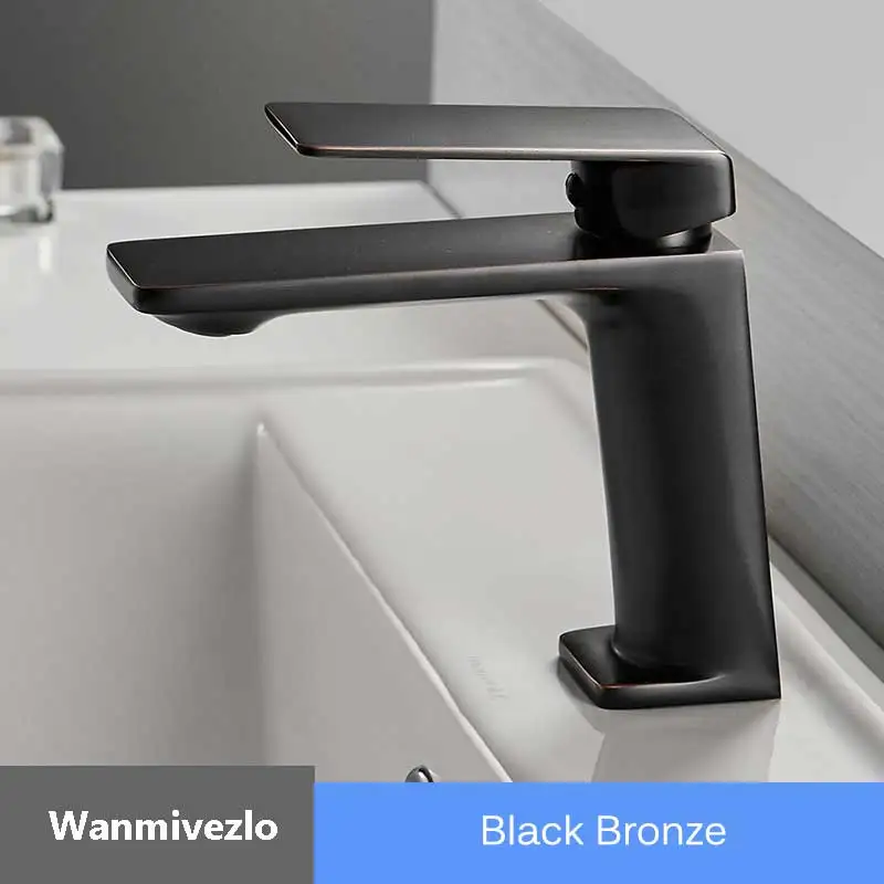 

Черный керамический смеситель для раковины Wanmivezlo