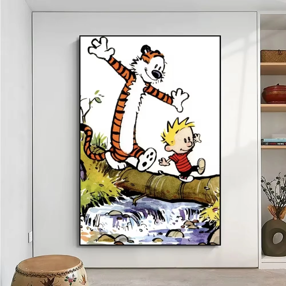 Клубный Постер Calvin And H-hobbes Крафт-бумага Принт В Стиле Ретро Для Дома Кафе Бара