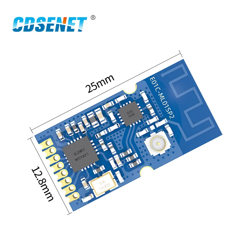10X E01C-ML01SP2 Si24R1 2 4 ГГц 20 дБм радиочастотный модуль SPI интерфейс IPEX антенна