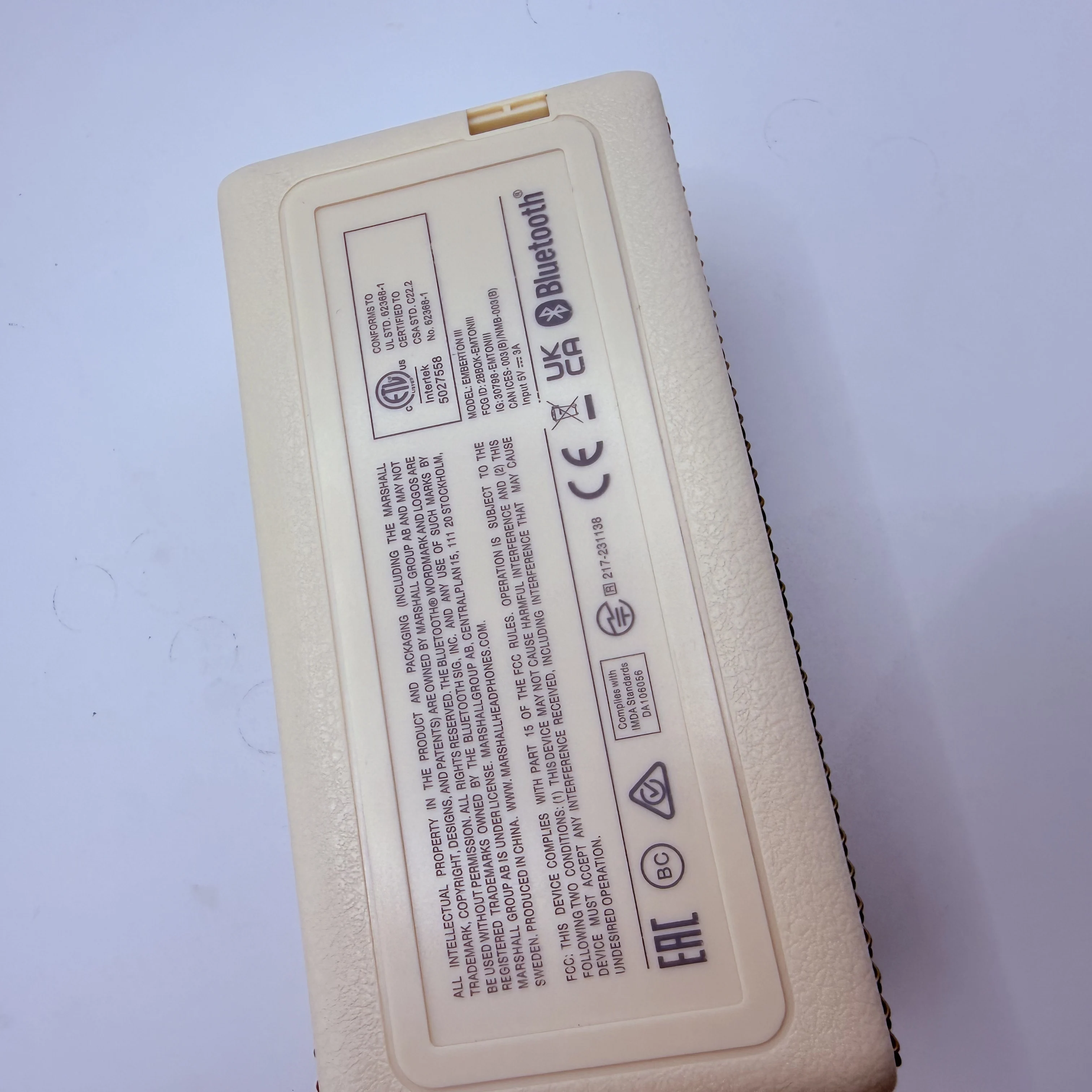 Фото Портативная Bluetooth-колонка Marshall Emberton III из ПВХ-пластика, ретро-дизайн, беспроводное стерео, 32 часа работы, мини-колонка №2