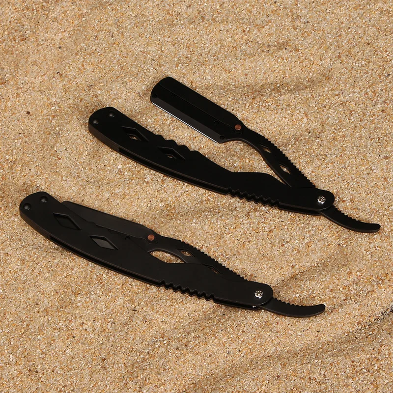 Новый полый прямой парикмахерский бритвенный станок из алюминиевого сплава