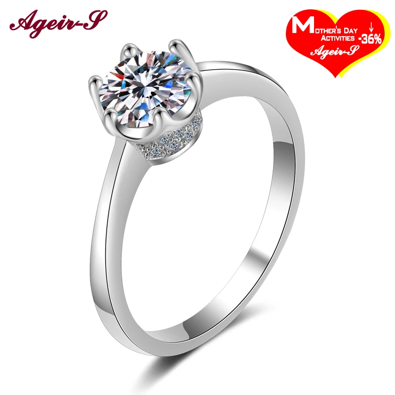 

Женское кольцо из серебра 925 пробы, с бриллиантом