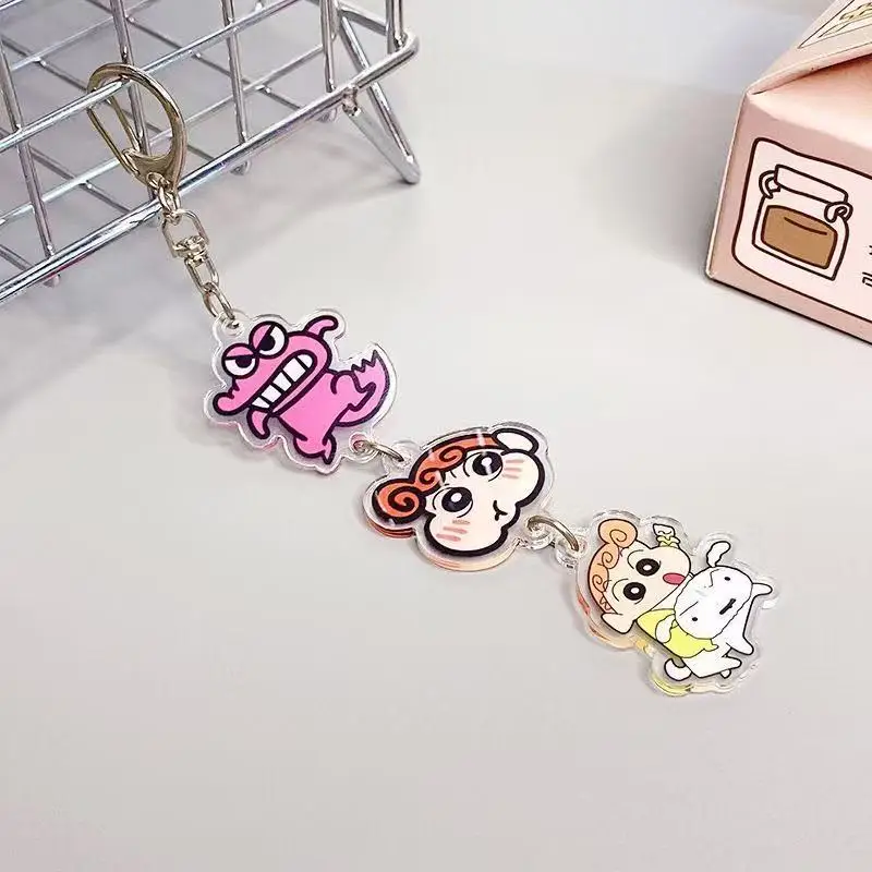 Фото Брелок-подвеска для сумки Crayon Shin-Chan Multi-Link из акрила, коллекция динозавров Широ Химавари и Шин-Чан, креативные сувениры №4