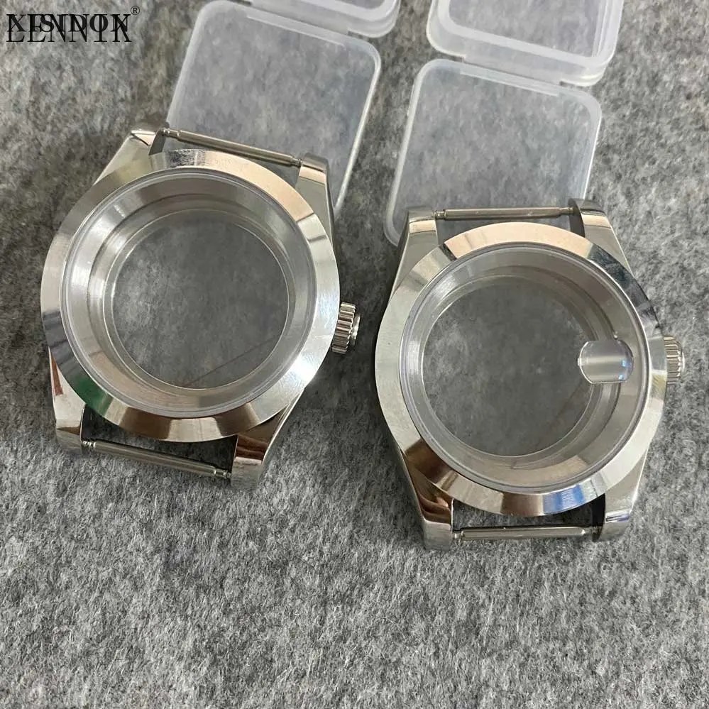 

39mm Stainless Steel Watch Case Transparent Bottom Case with Sapphire Glass Men's Watch Accessories Fit NH35/ NH36 Movement
