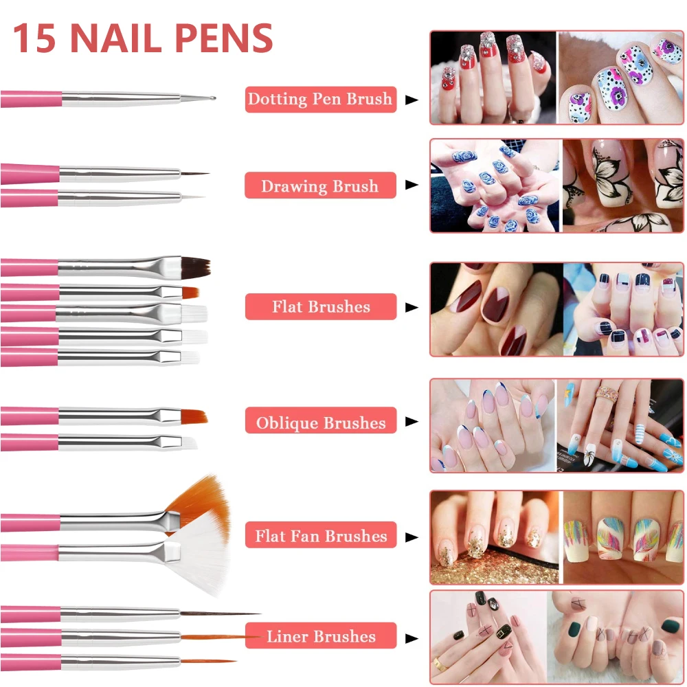 Детали для ногтей HALAIMAN набор с очаровательными блестками и кристаллами кисть