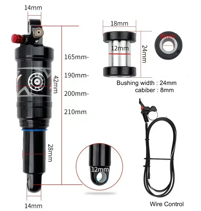DNM AO-38RC противоударный трос для горного велосипеда с ручным управлением и
