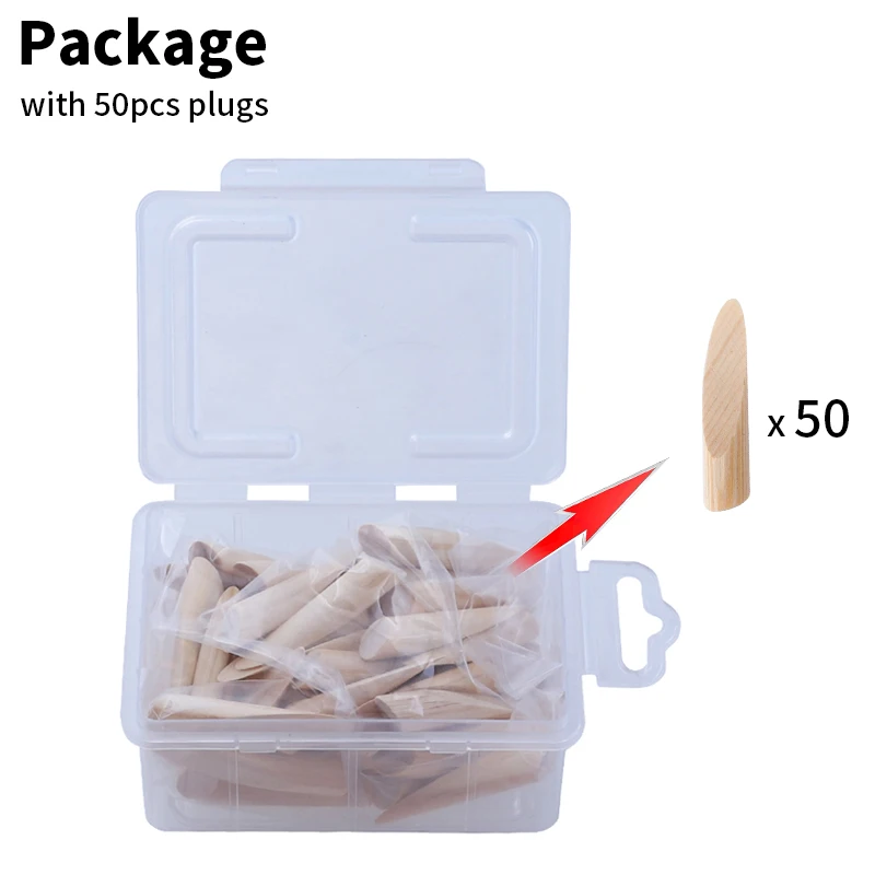 Набор Из 50 Карманных Конических Деревянных Заглушек 9 5x45 Мм Для Отверстий